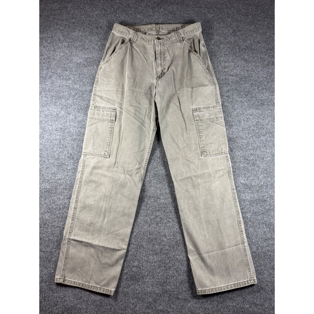 Lee Dungarees Mens 32x34 Gray Cargo Pants Straight Leg Cotton Workwear VTG Y2K